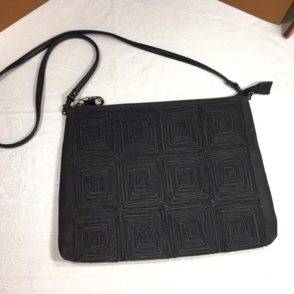 Naturalizer Black Geometrically Designed Crossbod… - image 1